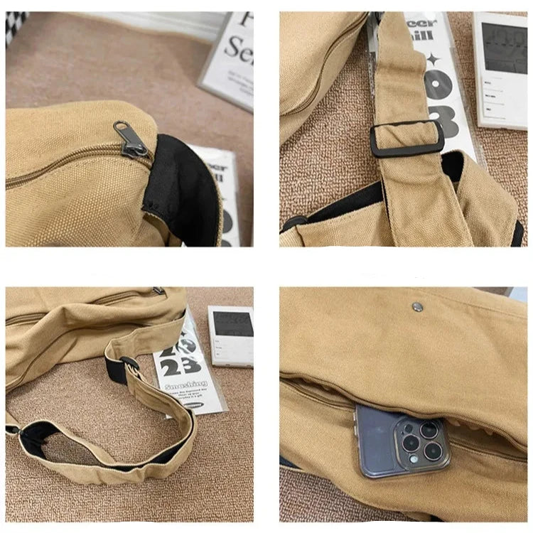 CrossStream Canvas Messenger Sling Bag Stylish Shoulder Bag for Everyday Use