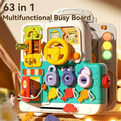CurioBoard Interactive Busy Board for Kids Learning and Play