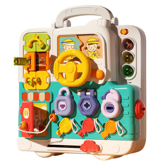 CurioBoard Interactive Busy Board for Kids Learning and Play