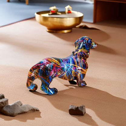 Dachshund Delight Colourful Dog Ornament