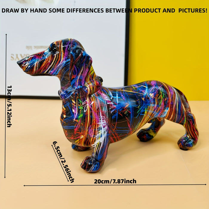 Dachshund Delight Colourful Dog Ornament