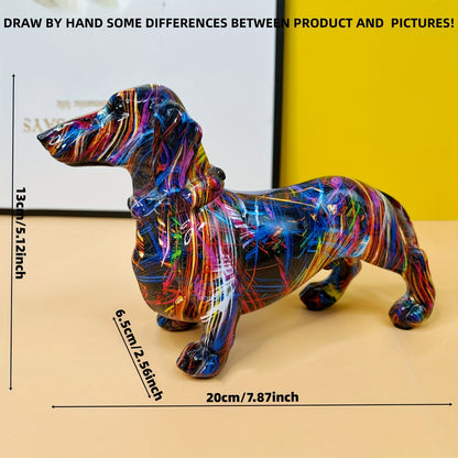 Dachshund Delight Colourful Dog Ornament