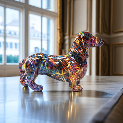 Dachshund Delight Colourful Dog Ornament