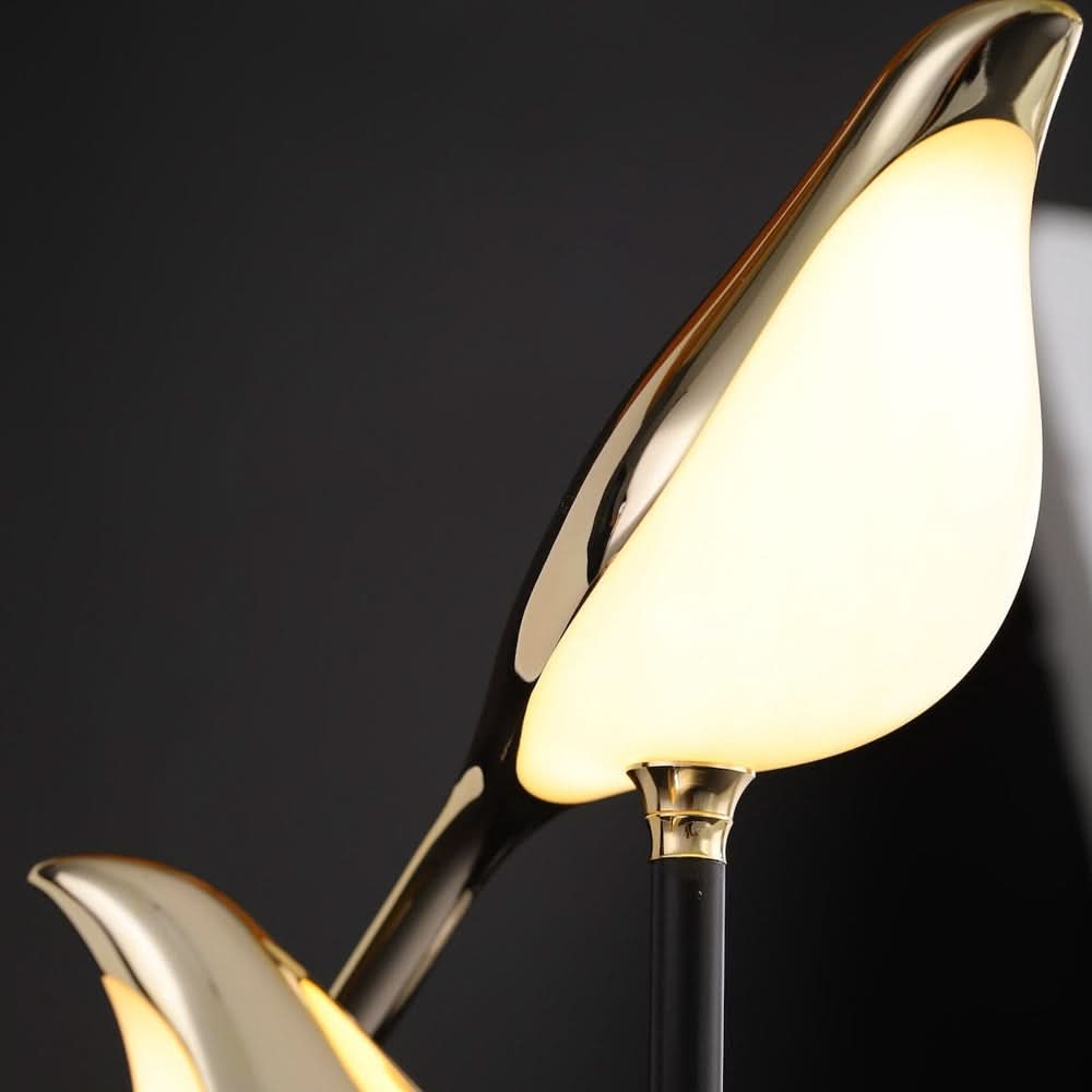 Decorative Golden Bird LED Table Lamp with Warm and White Light