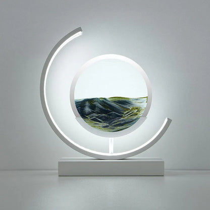 Deep Sea Sandscapes: Illuminated Sand Art for Serene Home Decor