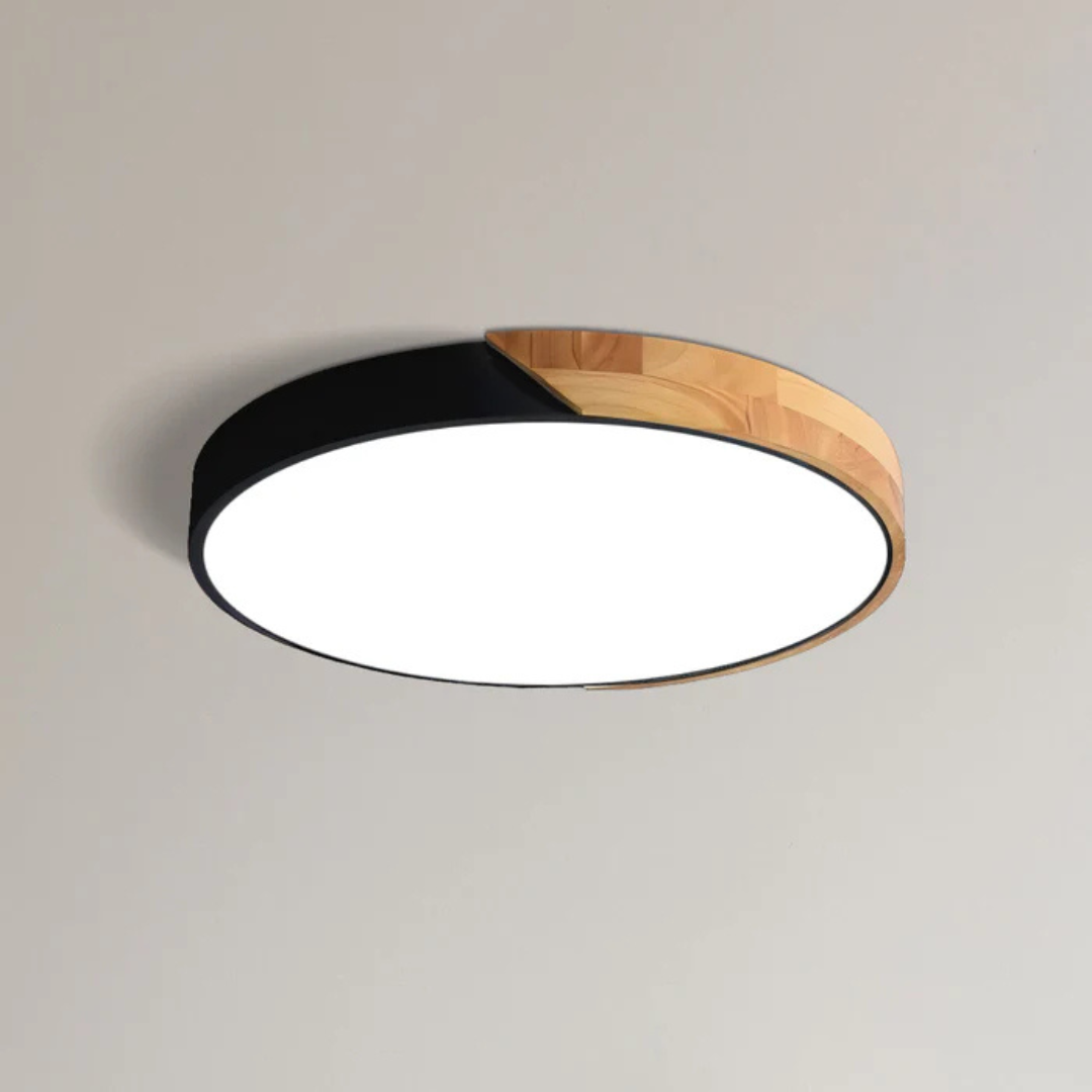 Delos Scandinavian Wooden LED Ceiling Light for Modern Ambient Lighting