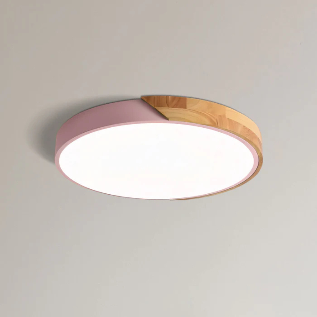 Delos Scandinavian Wooden LED Ceiling Light for Modern Ambient Lighting