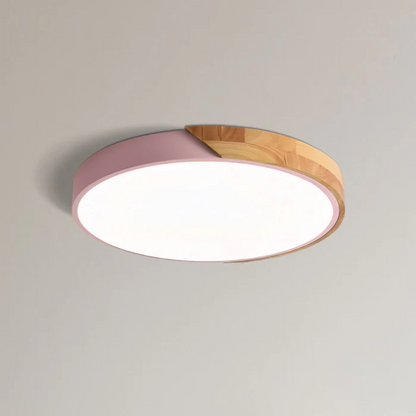 Delos Scandinavian Wooden LED Ceiling Light for Modern Ambient Lighting