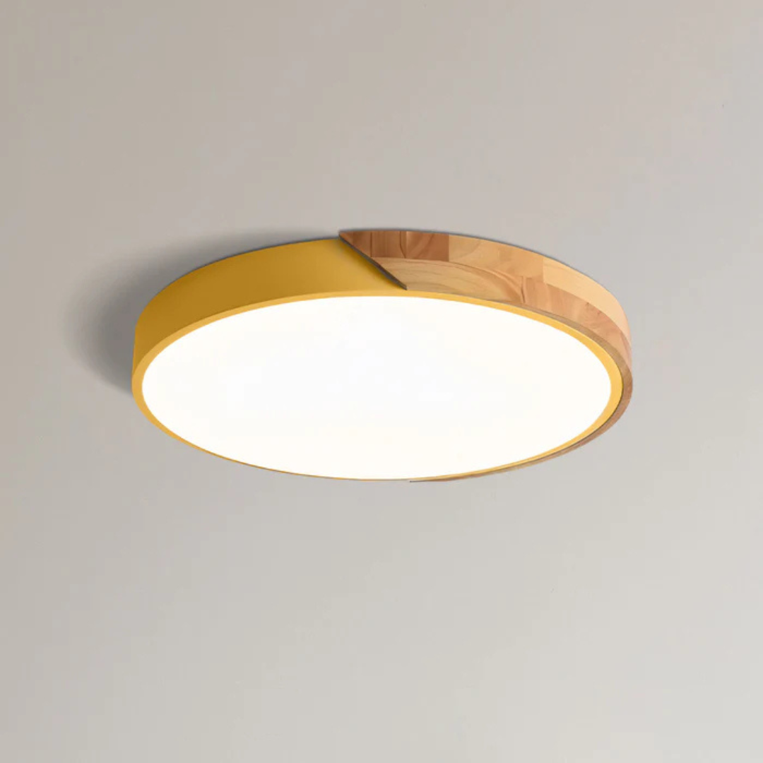 Delos Scandinavian Wooden LED Ceiling Light for Modern Ambient Lighting