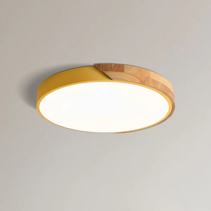Delos Scandinavian Wooden LED Ceiling Light for Modern Ambient Lighting