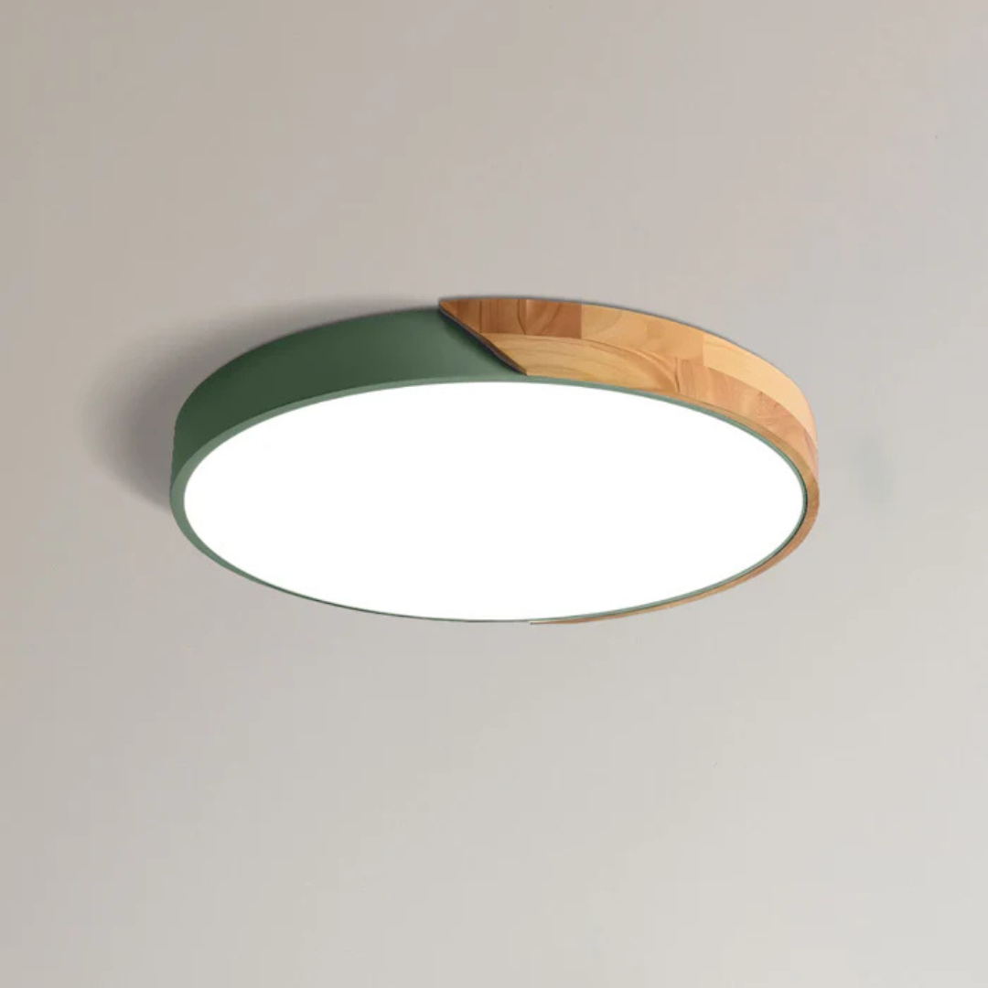 Delos Scandinavian Wooden LED Ceiling Light for Modern Ambient Lighting