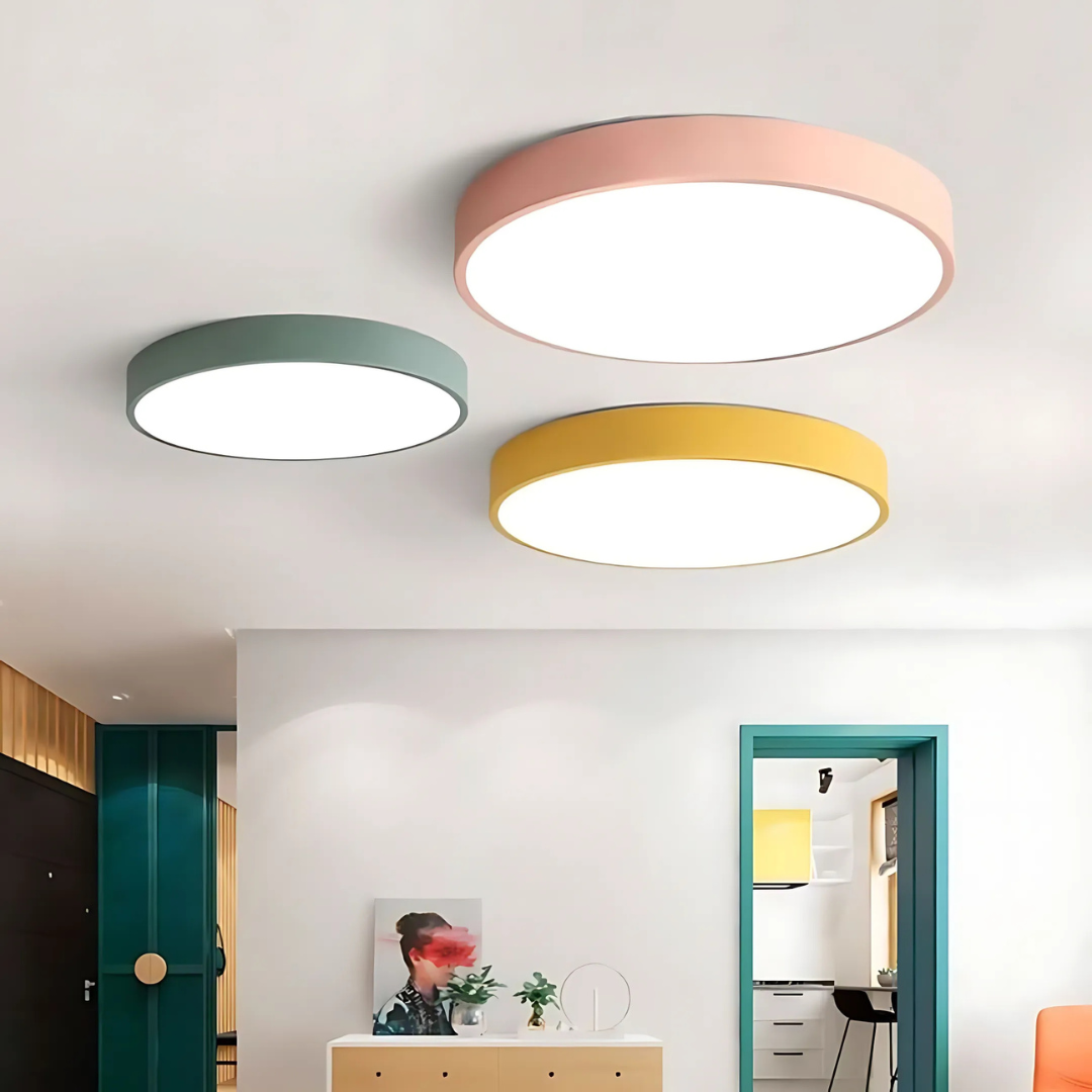 Delos Scandinavian Wooden LED Ceiling Light for Modern Ambient Lighting