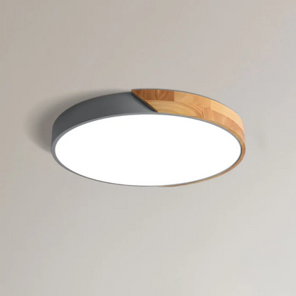 Delos Scandinavian Wooden LED Ceiling Light for Modern Ambient Lighting