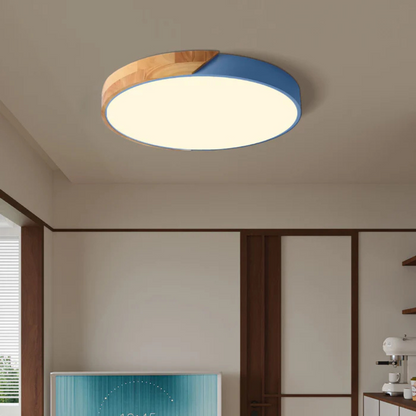 Delos Scandinavian Wooden LED Ceiling Light for Modern Ambient Lighting