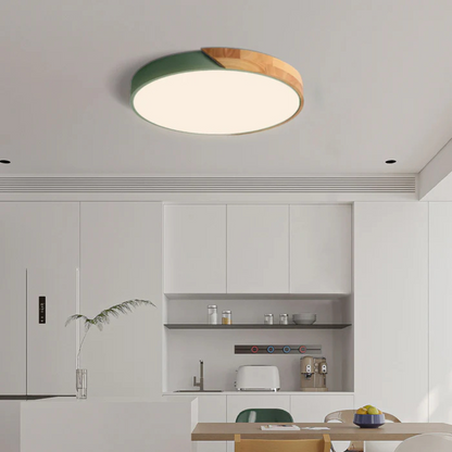 Delos Scandinavian Wooden LED Ceiling Light for Modern Ambient Lighting
