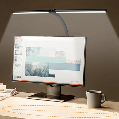 DeskLight Dual Head LED Desk Lamp with Adjustable Brightness