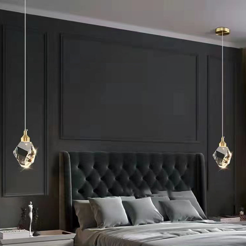 Diamond Cube Crystal Iron LED Pendant Light