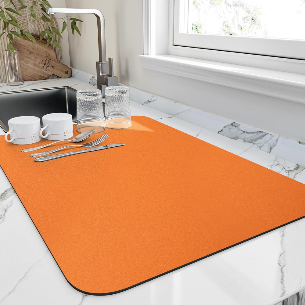 Diatomite Coffee Machine Mat with Quick Drying Non Slip Rubber Base