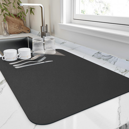 Diatomite Coffee Machine Mat with Quick Drying Non Slip Rubber Base