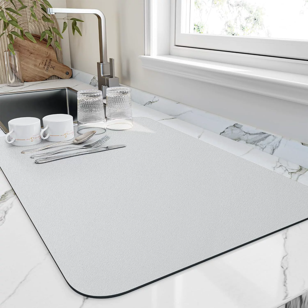 Diatomite Coffee Machine Mat with Quick Drying Non Slip Rubber Base
