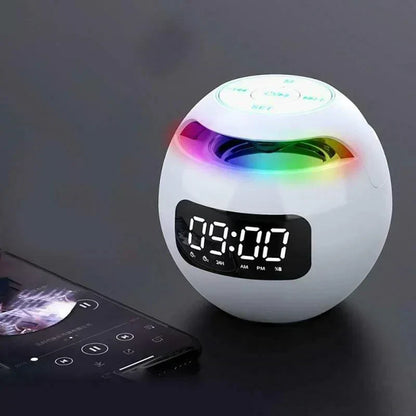 Digital LED Alarm Clock Bluetooth Speaker with Color Night Light