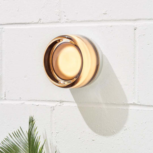 Dimple Wall Lamp with Metal and Glass Black Gold Design