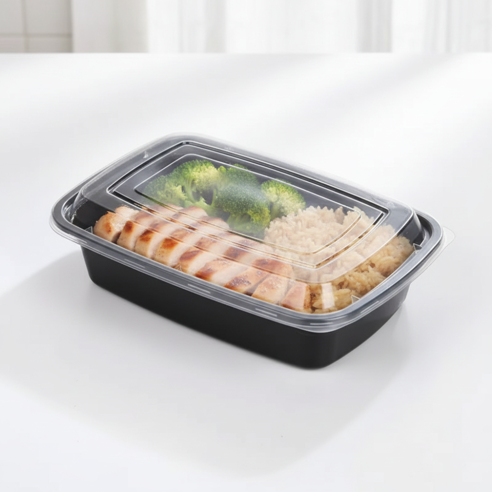 Disposable Plastic Meal Prep Food Storage Containers with Lids