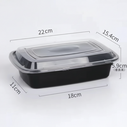 Disposable Plastic Meal Prep Food Storage Containers with Lids