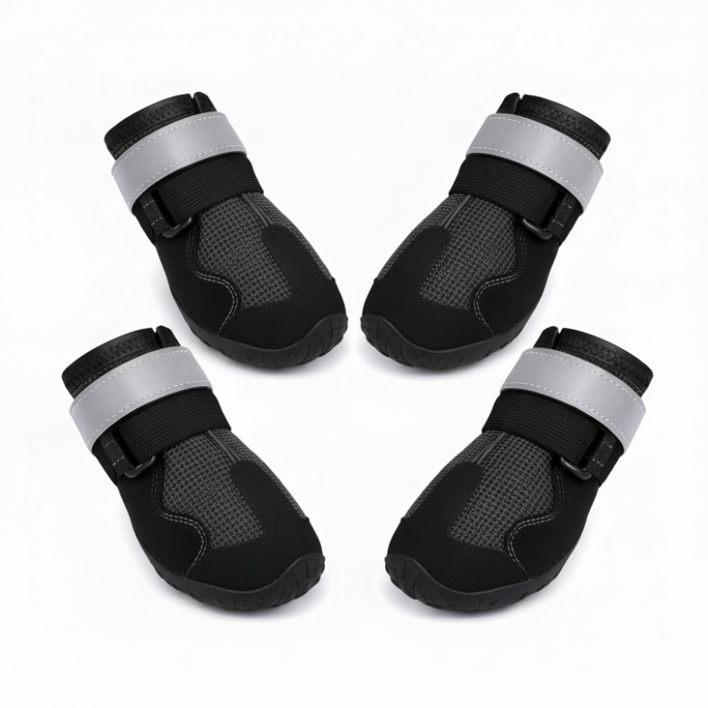 Dog Shoes Outdoor Paw Protection Anti Slip Rubber Sole Adjustable Boots