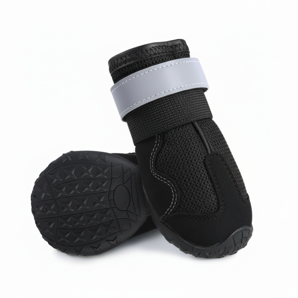 Dog Shoes Outdoor Paw Protection Anti Slip Rubber Sole Adjustable Boots