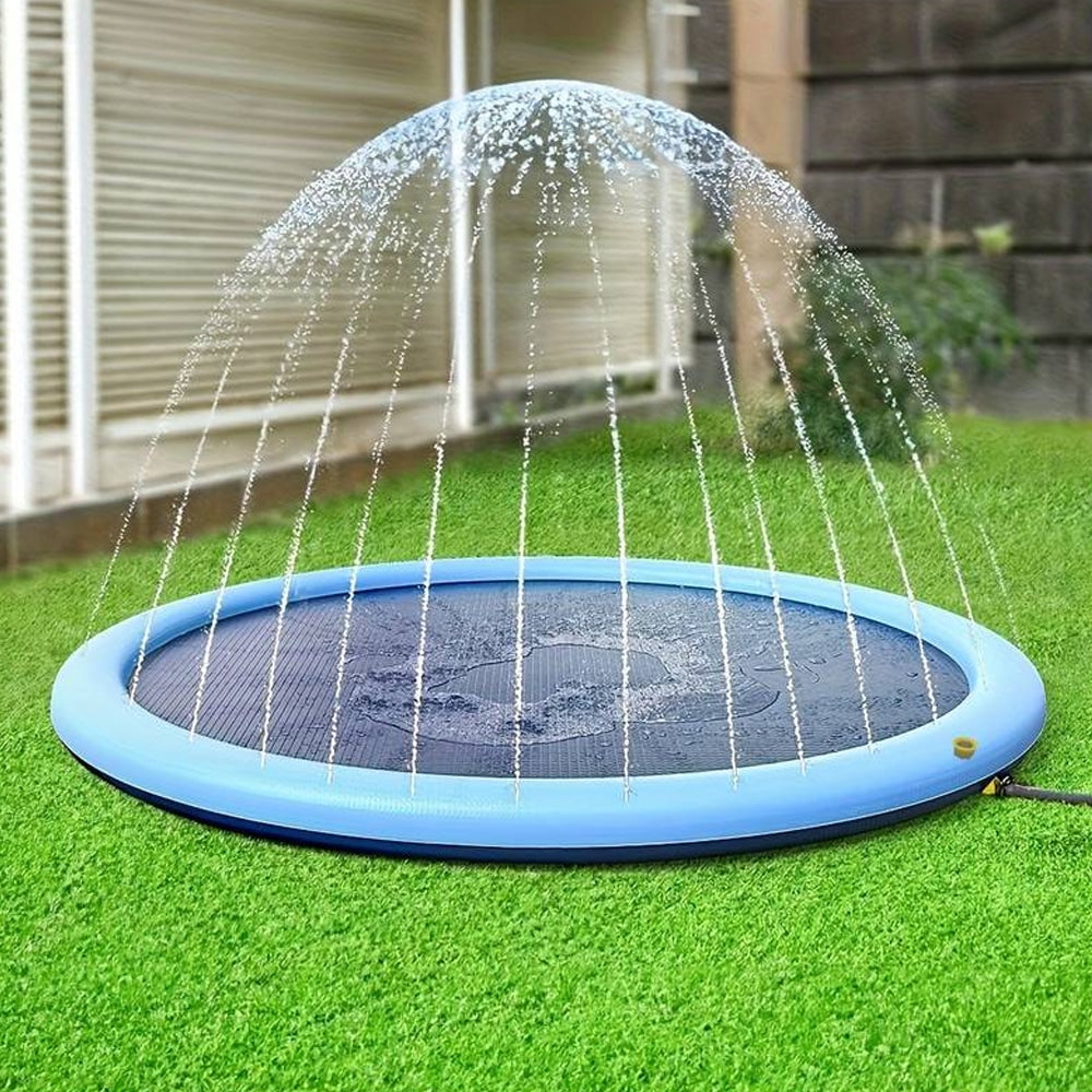 Dog Splash Pool with Adjustable Water Sprinkler – BPA-Free PVC