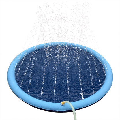 Dog Splash Pool with Adjustable Water Sprinkler – BPA-Free PVC
