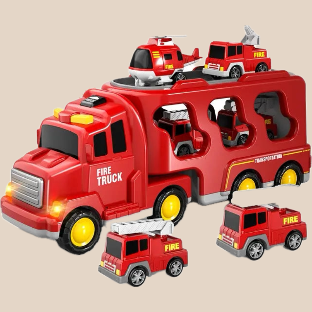 Double Decker Toy Truck Playset with Mini Cars and Music