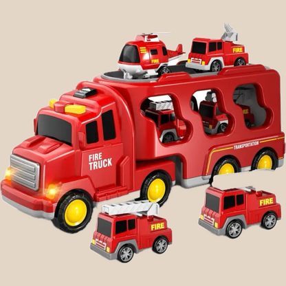 Double Decker Toy Truck Playset with Mini Cars and Music
