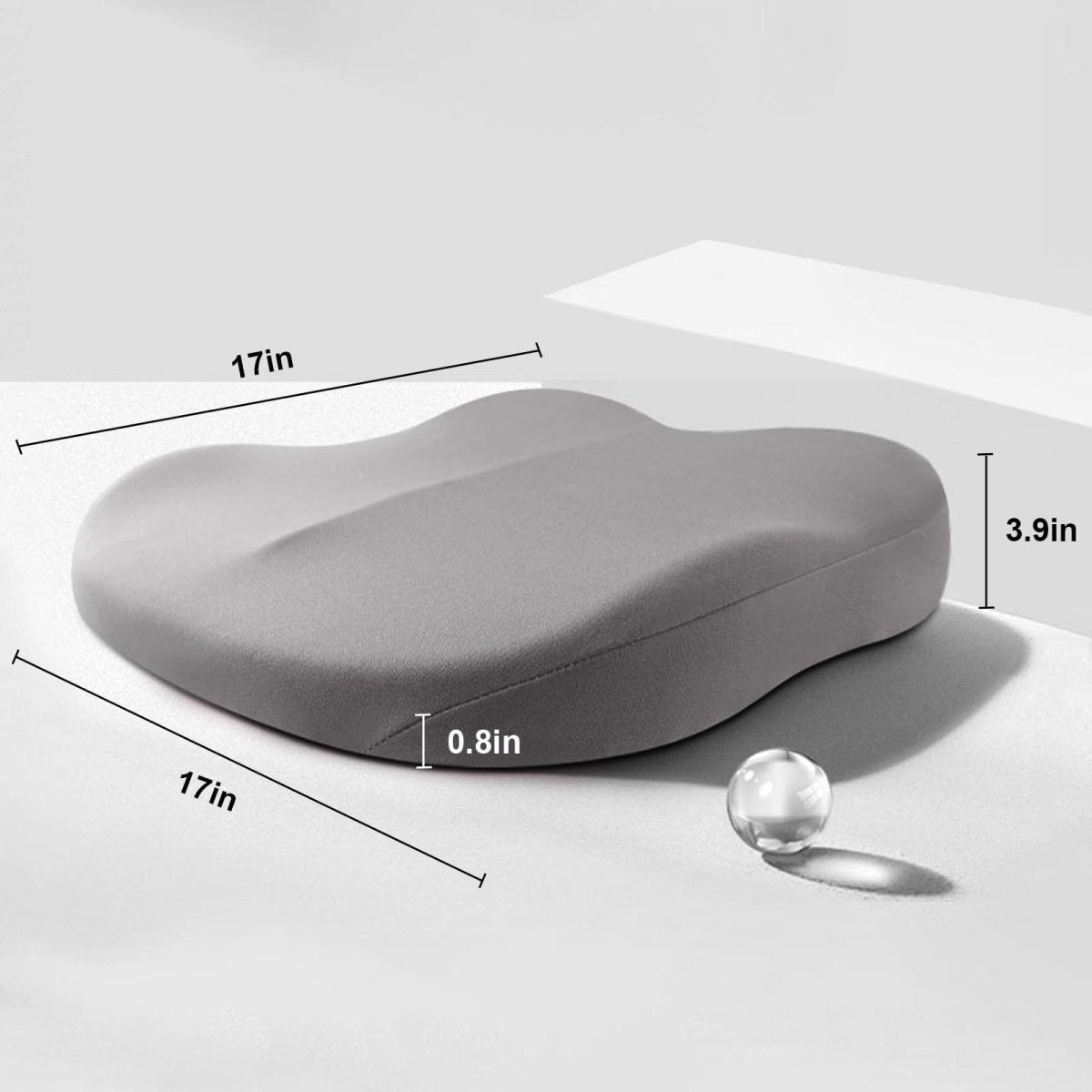 DriveUp Memory Foam Car Booster Cushion for Comfort and Height