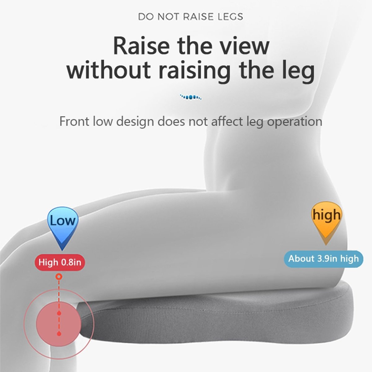 DriveUp Memory Foam Car Booster Cushion for Comfort and Height