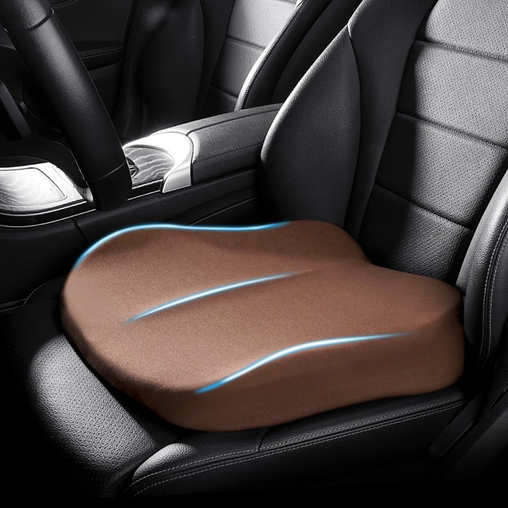 DriveUp Memory Foam Car Booster Cushion for Comfort and Height