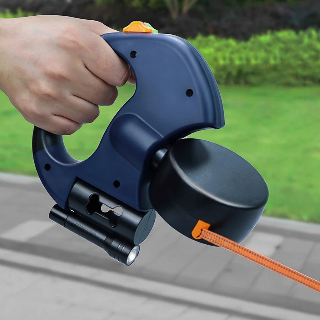 Dual Retractable Dog Leash for Two Dogs Tangle Reducing Walking Lead