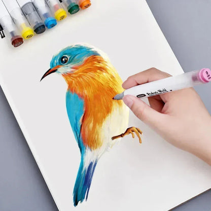 Dual-Tip Washable Art Markers with Fine and Chisel Tips