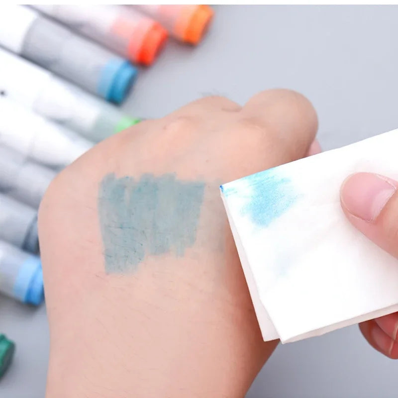 Dual-Tip Washable Art Markers with Fine and Chisel Tips