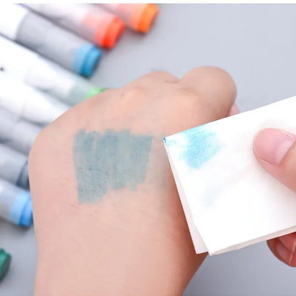 Dual-Tip Washable Art Markers with Fine and Chisel Tips