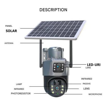 DualGuard Solar 4K Wireless Security Camera with 360 Control