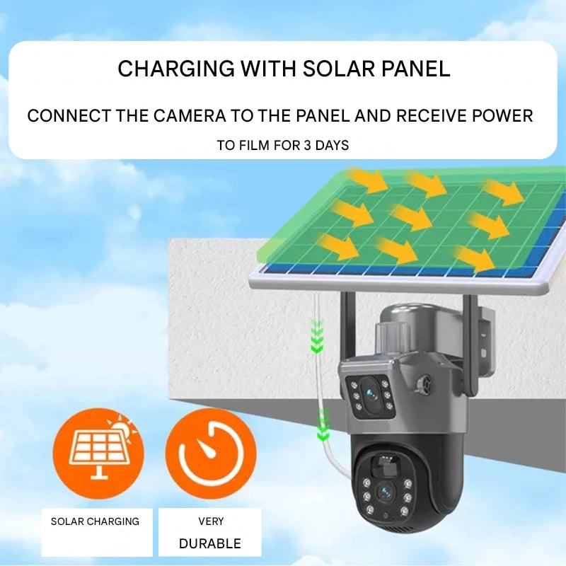 DualGuard Solar 4K Wireless Security Camera with 360 Control