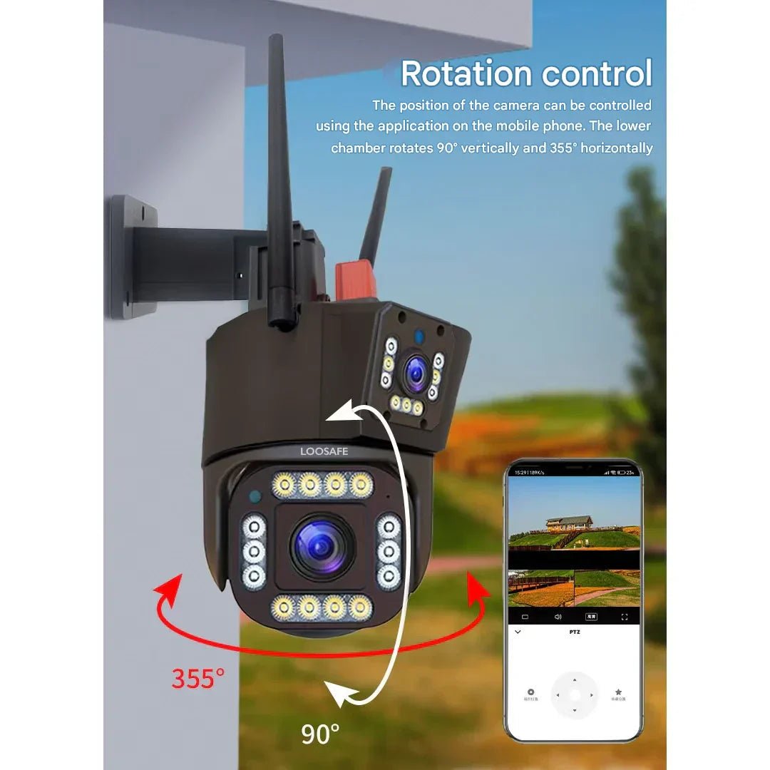 DualGuard Solar 4K Wireless Security Camera with 360 Control