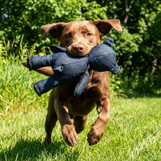 Giocattolo da masticare per cani a forma di orso in peluche resistente con squeaker