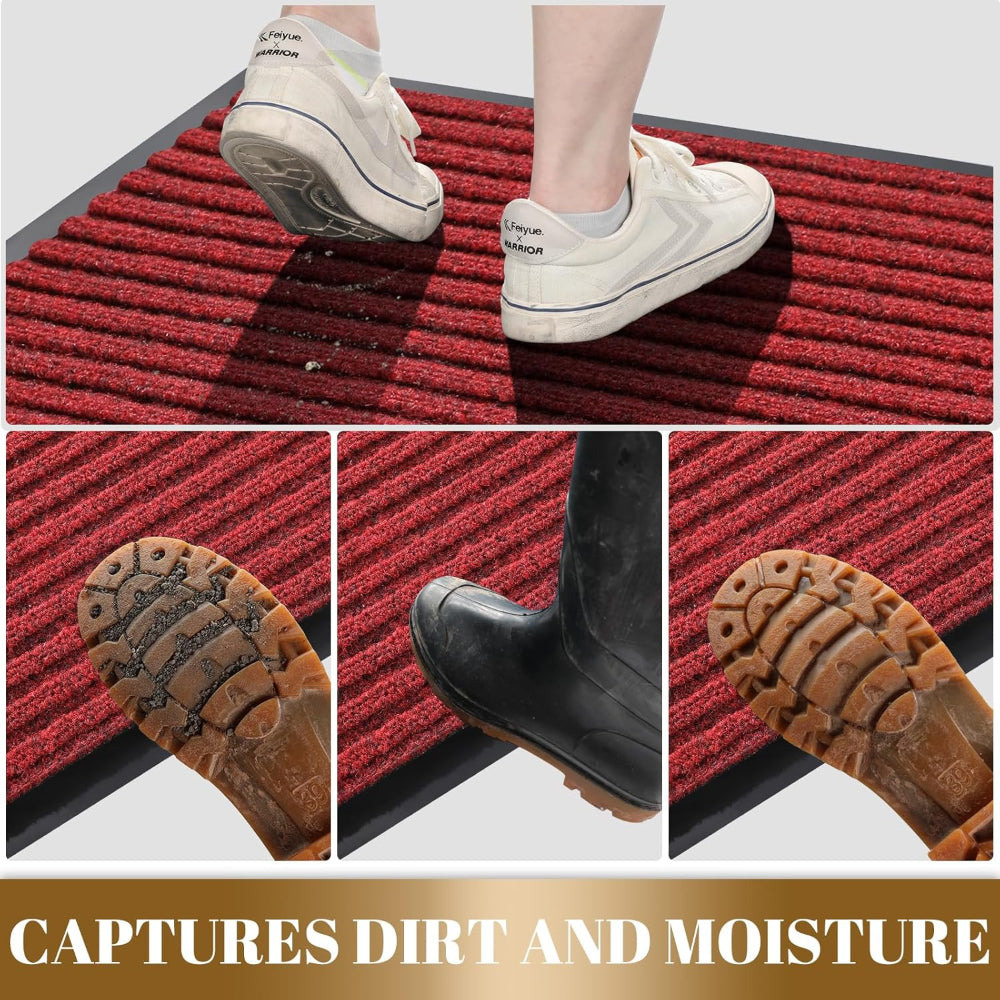 Duramat All Weather Door Mat with Non Slip Backing for Indoor and Outdoor Use