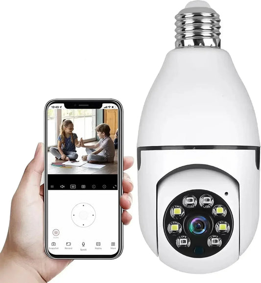 E27 WiFi Security Camera with 1080P HD, Motion Detection and Night Vision