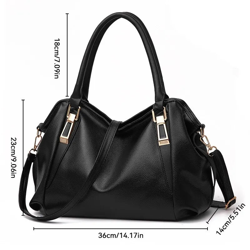 ELS Faux Leather Shoulder Bag for Women with Spacious Design