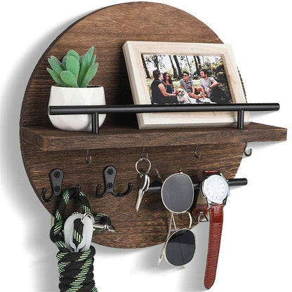 EcoKey Wooden Wall Key Holder Minimalist Sustainable Key Storage Rack