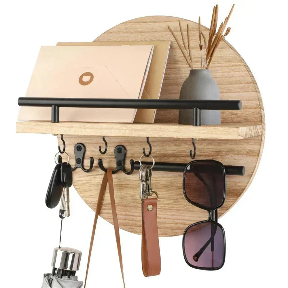 EcoKey Wooden Wall Key Holder Minimalist Sustainable Key Storage Rack